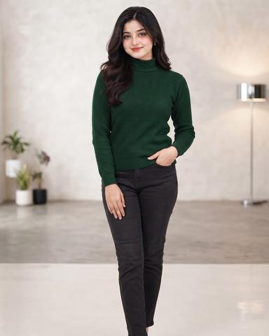 Premium Ribbed High Neck Sweater